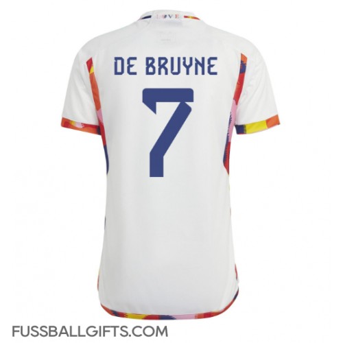 Belgien Kevin De Bruyne #7 Fußballbekleidung Auswärtstrikot WM 2022 Kurzarm